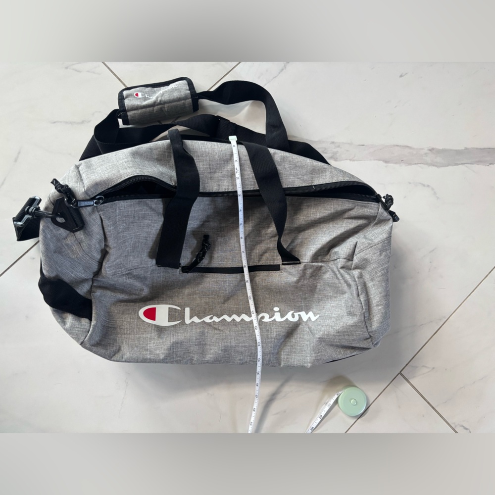 Champion Gray & Black Duffel Bag with Logo - Picture 10 of 11
